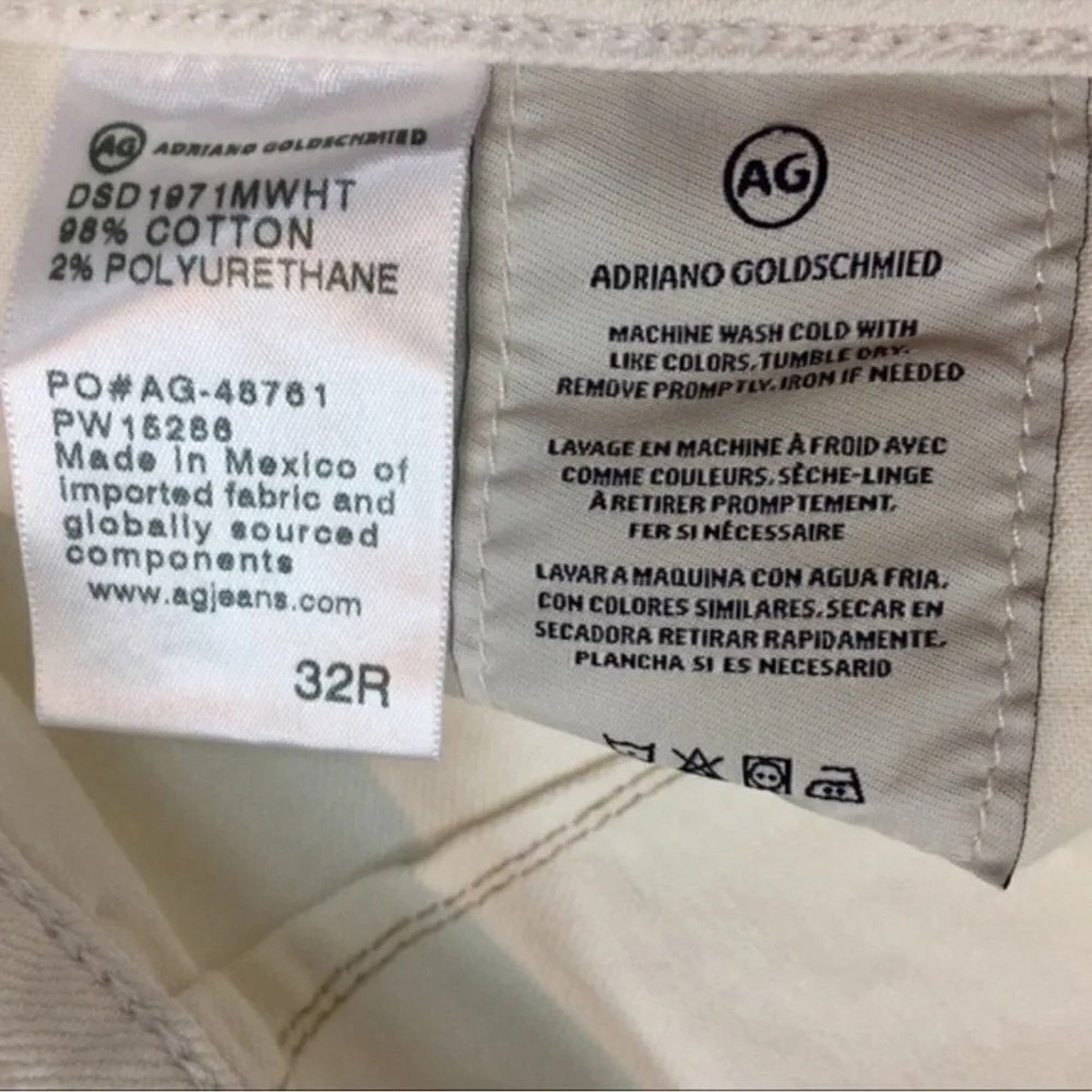 AG Adriano Goldschmied Rosie Workwear Wide Leg Jeans White 
Size 32 - Picture 7 of 12